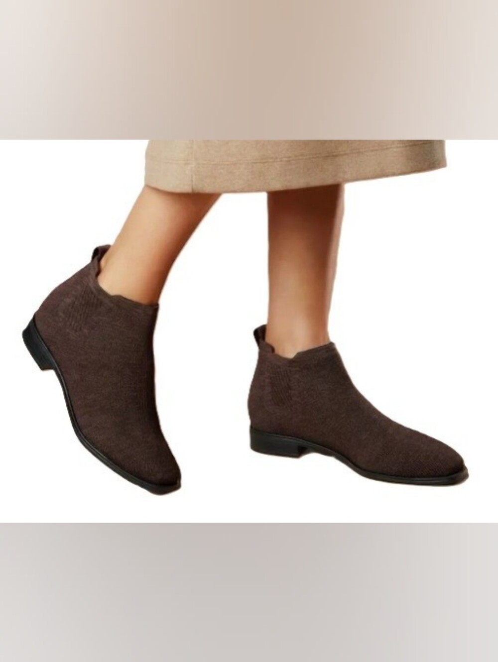 VIVAIA Square-Toe Water-Repellent Ankle Boots Ryan Pro - Dark Chocolate. Size 11